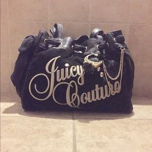 Black Velour Juicy Couture Purse